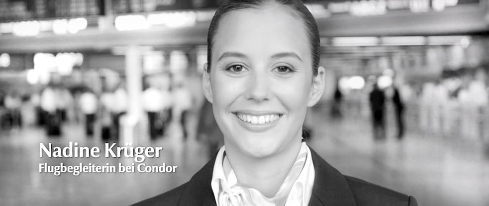 Nadine Krüger, Stewardess bei Condor über die Pflege ihrer Haut