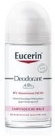 Eucerin Deodorant Roll-on Empfindliche Haut 48h 0% Aluminium 