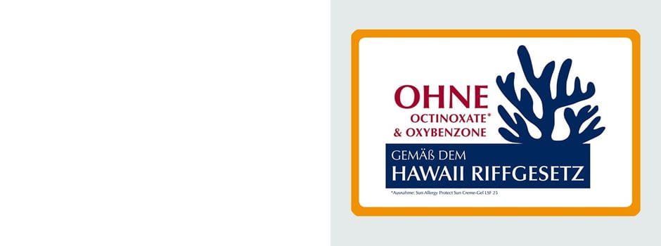 Eucerin Sonnenschutz gemäß dem Hawaii Riffgesetz
